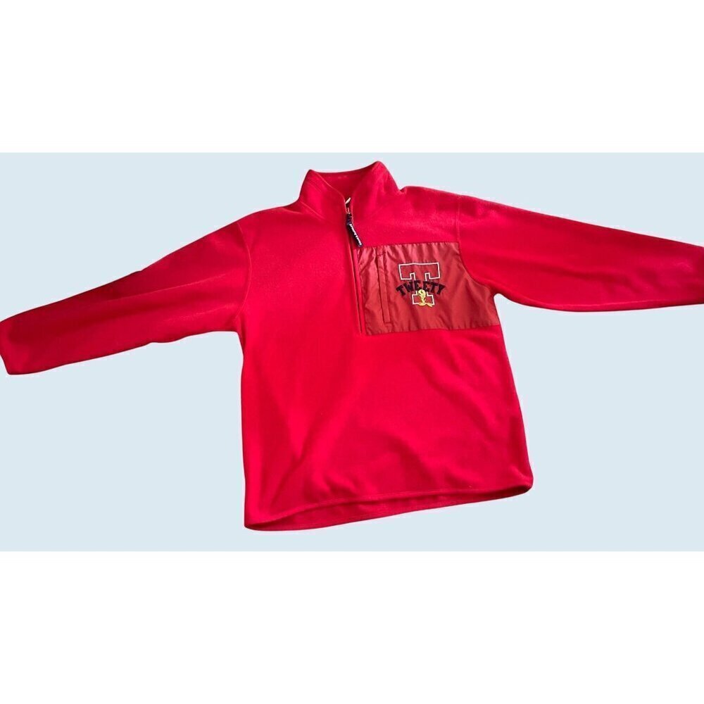 Vintage 90s / 00s LOONEY TUNES Tweety Bird Warner Bros Pullover Fleece Sz L - Picture 3 of 7